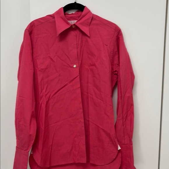Thomas Pink Tops - Thomas Pink London Vibrant Pink Women’s Button-Up Shirt with cufflink style cuff